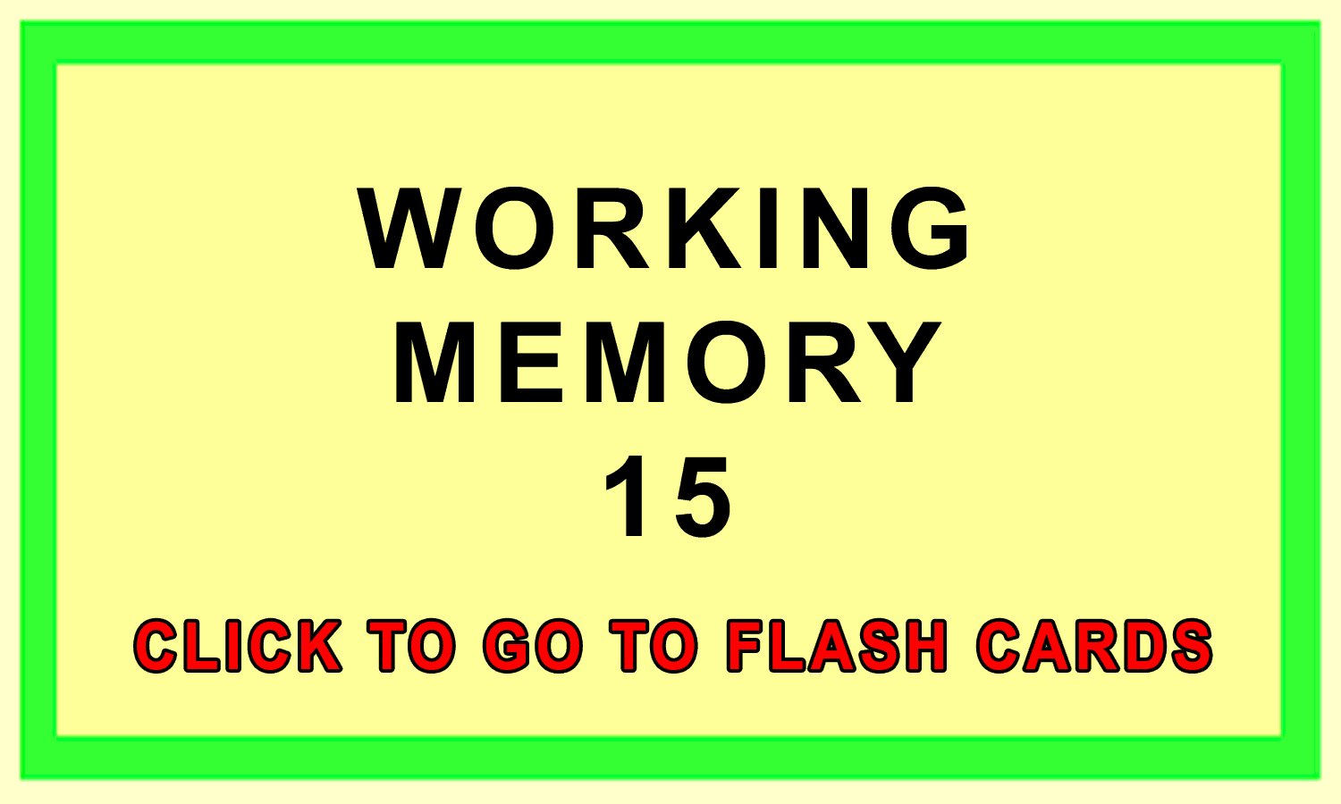 Working Memory Front